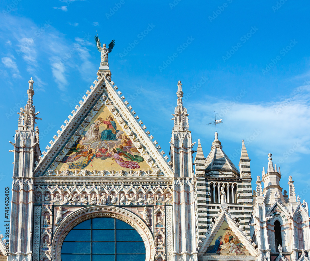 Siena Cathedral facade, Tuscany, Italy