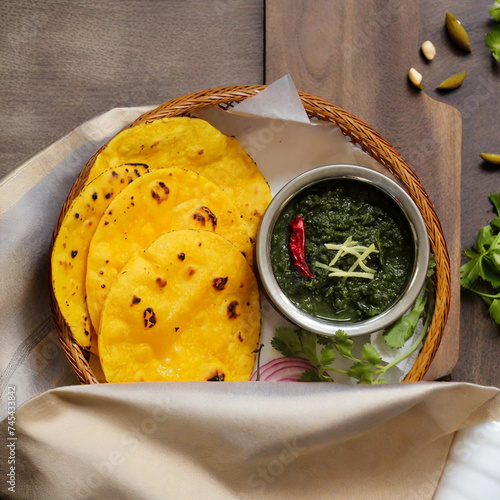saag with makai ki roti