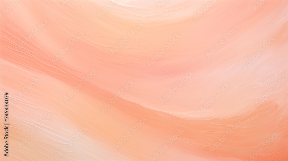 Abstract art background light peach colors. Canvas with soft peach gradient. Texture backdrop
