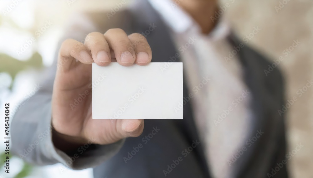 Handing out a business card mockup Handing out a business card mockup