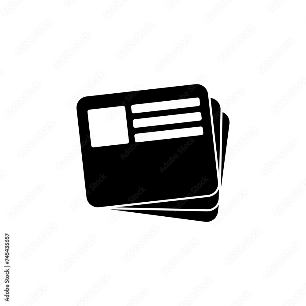 Identification Card Flat Vector Icon Identification Card Flat Vector Icon