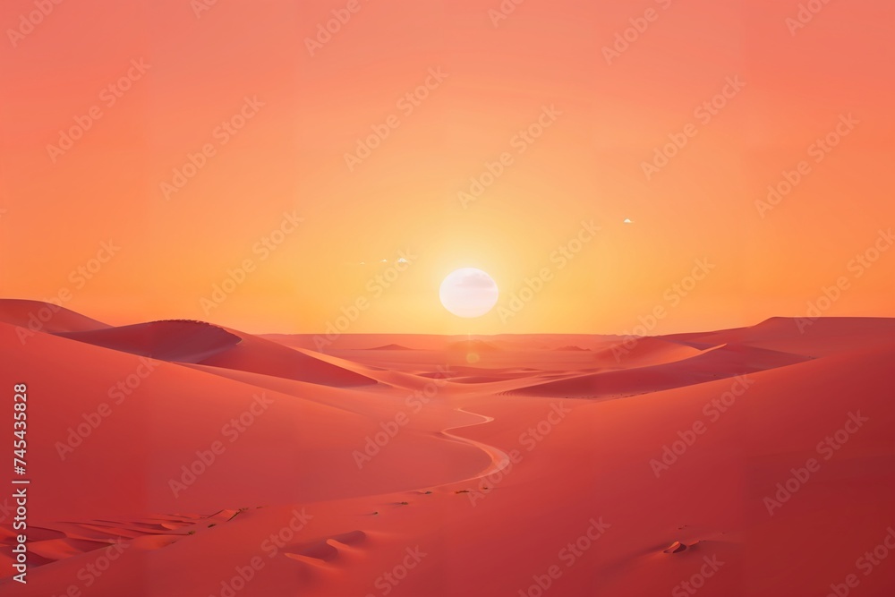a sunset in the sahara desert a sunset in the sahara desert