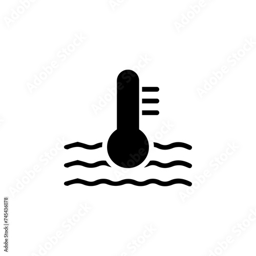 Motor Temperature Flat Vector Icon
