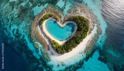 heart shaped reef island