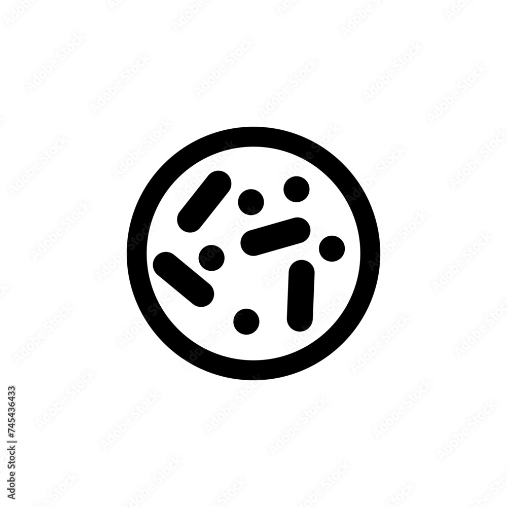 Bacteria under the Microscope Flat Vector Icon Bacteria under the Microscope Flat Vector Icon