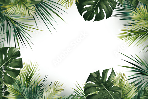 Frame of Tropical Leaves.
