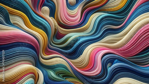 The abstract of colors, dimension look. Background. Illustration by Generative AI.