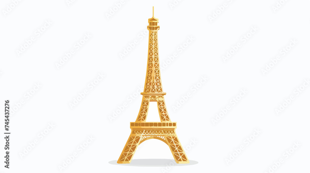 Tower Eiffel France Monument Icon Isolated on White