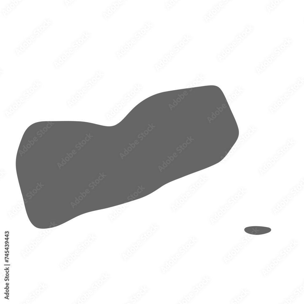 Yemen country simplified map. Grey stylish smooth map. Vector icons isolated on white background. Yemen country simplified map. Grey stylish smooth map. Vector icons isolated on white background.