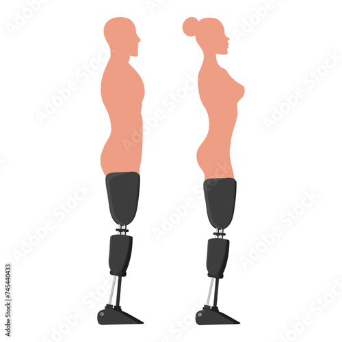 Legs Prosthetic Limb man and woman Prosthesis, artificial legs side