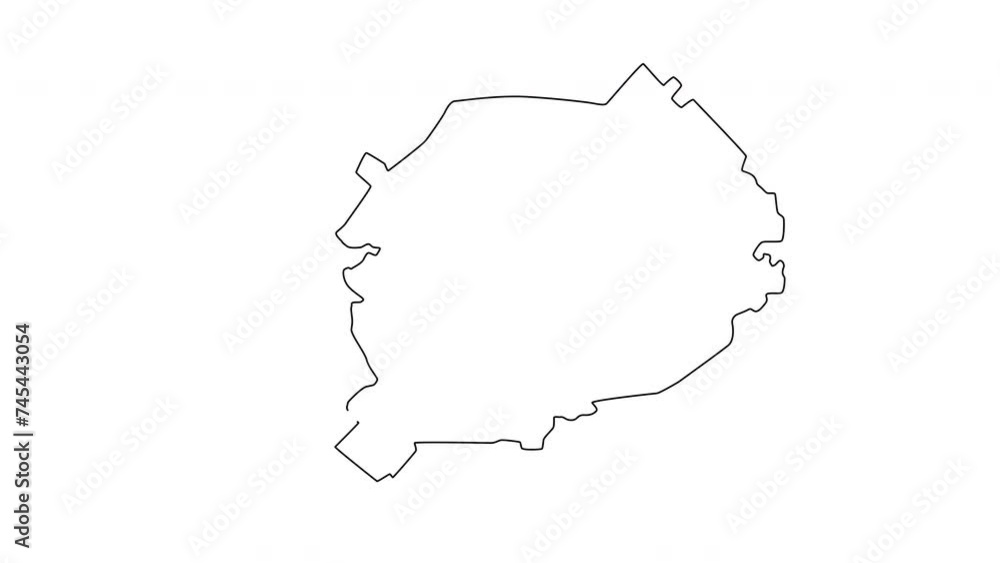 animated sketch of the map of Jerez de la Frontera in Spain animated sketch of the map of Jerez de la Frontera in Spain