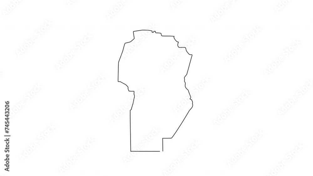 animated sketch of a map of Cordoba in Spain animated sketch of a map of Cordoba in Spain