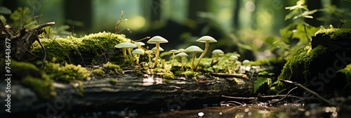 Stunning image of enchanting mushroom-filled clearing in the heart of the forest