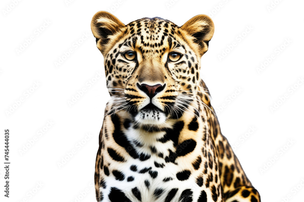 a high quality stock photograph of a single leopard full body isolated on a white background a high quality stock photograph of a single leopard full body isolated on a white background