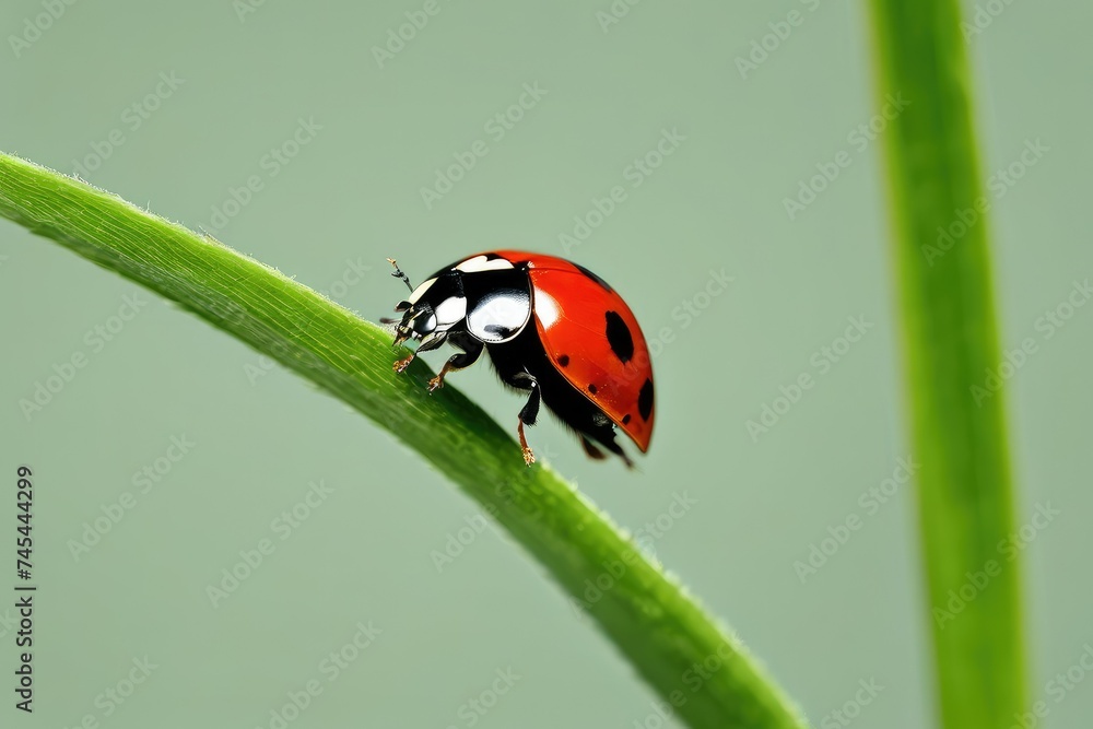 a high quality stock photograph of a single ladybug close up full body isolated on a nature background a high quality stock photograph of a single ladybug close up full body isolated on a nature background