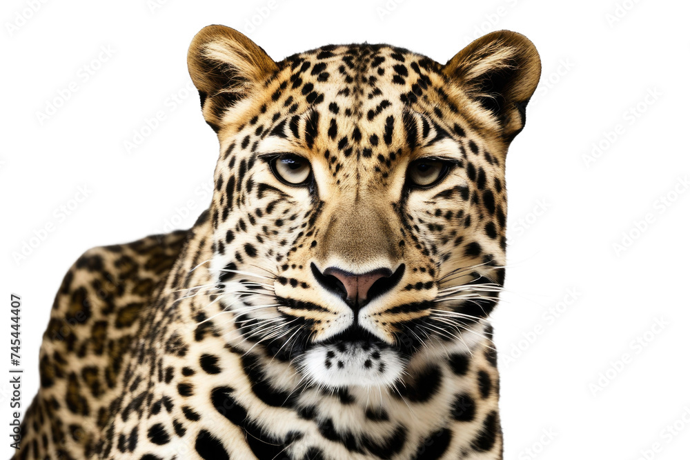 a high quality stock photograph of a single leopard head full body isolated on a white background a high quality stock photograph of a single leopard head full body isolated on a white background