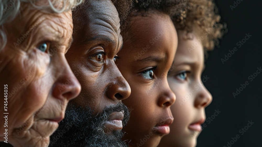 Fototapeta premium concept of Belonging Inclusion Diversity Equity DEIB, group of different age of people 