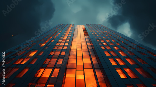 Wallpaper Mural Sunrise across the tops of big city buildings, the majesty of skyscrapers Torontodigital.ca