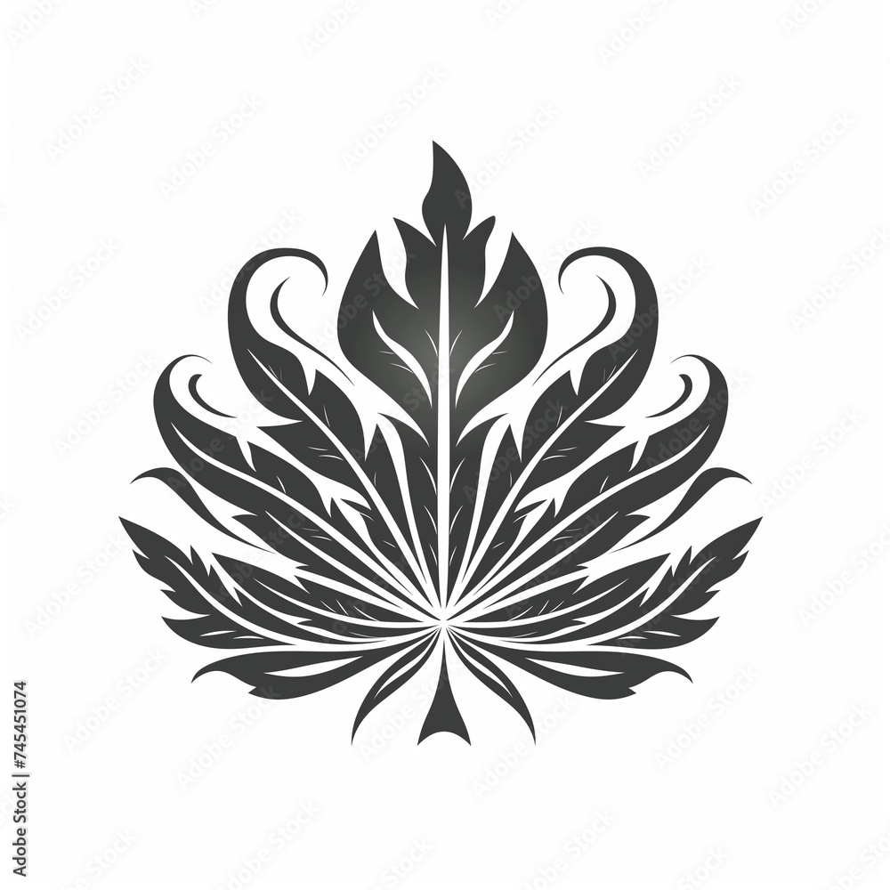 Marijuana Cannabis Leaf Symbol Logo Illustration, Generative AI Marijuana Cannabis Leaf Symbol Logo Illustration, Generative AI
