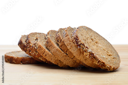 Slices of fresh bread, bakery products, pastries close-up
