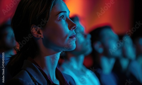 A person at the audience in a conference, business event