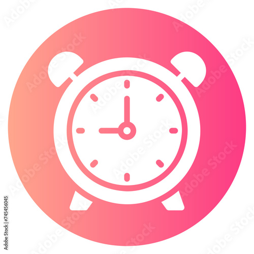 alarm clock gradient icon