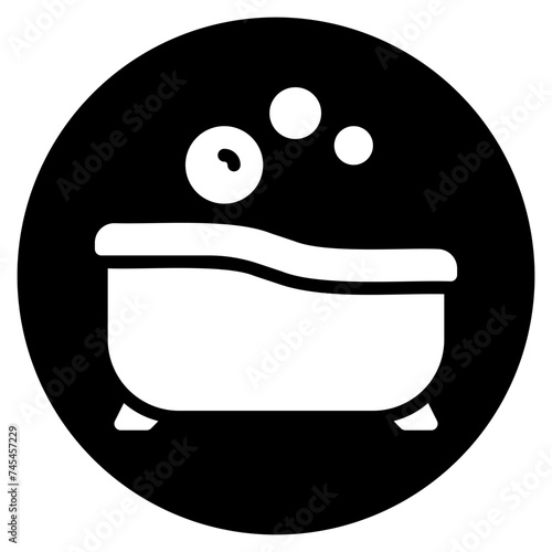 bath glyph icon
