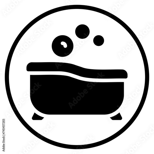 bath glyph icon