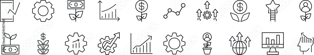 Business Line Icons collection. Editable stroke. Simple linear illustration for web sites, newspapers, articles book Business Line Icons collection. Editable stroke. Simple linear illustration for web sites, newspapers, articles book