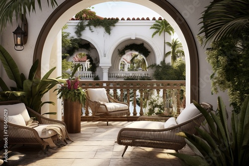 Classic Villas: Urban Jungle Balcony & Nordic Elegance with Arch Designs & Leather Details
