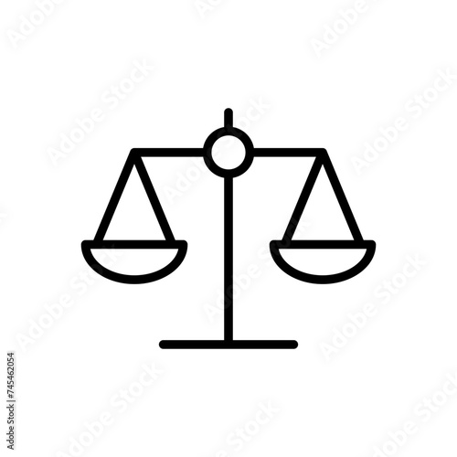 Scales icon vector. Law scale icon. Scales vector icon. Justice