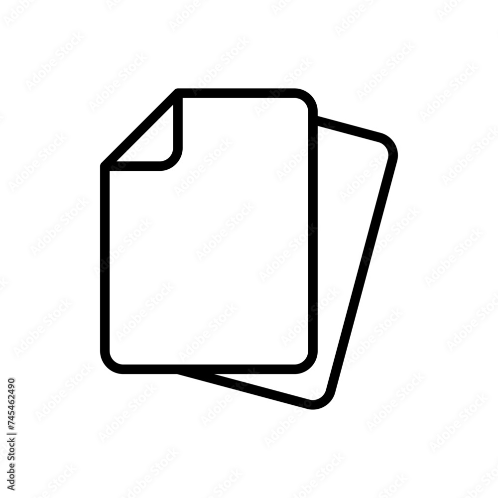 Document icon vector. Paper icon. File Icon Document icon vector. Paper icon. File Icon