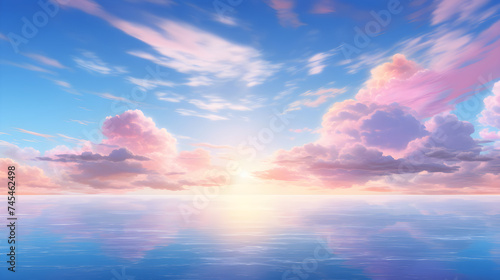 Breathtaking High Definition Panorama: A Mesmerizing Symphony of Sunset Colors Dancing Across the Infinite Sky © Troy