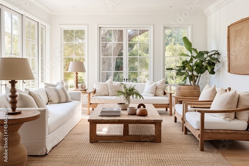 Wooden Coffee Tables & Cozy Corners: Modern Colonial Living Room Designs © Michael