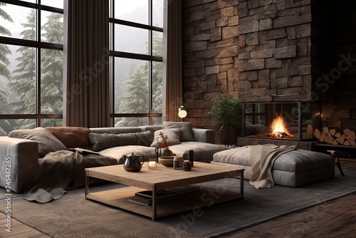CozyTech: Immersive Living Room with Seamless Textures
