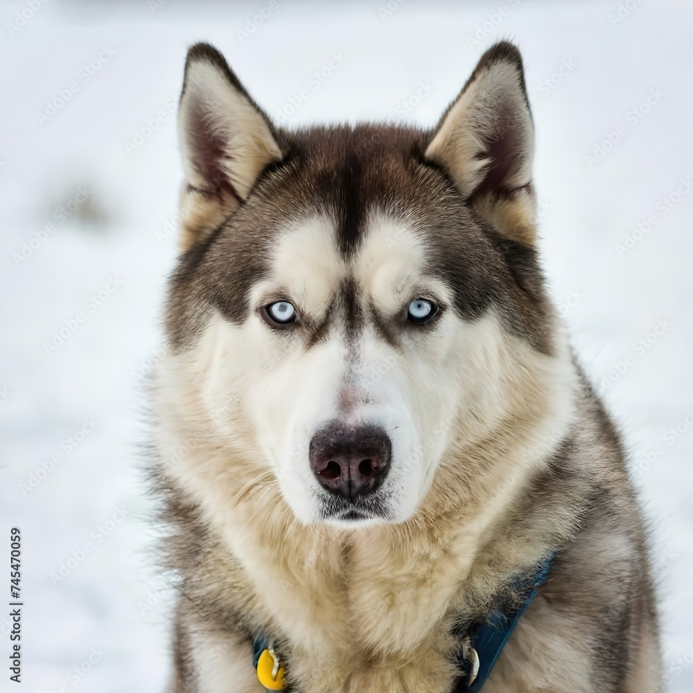 Siberian husky dog portrait puppy concept animal