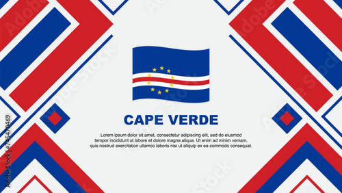Wallpaper Mural Cape Verde Flag Abstract Background Design Template. Cape Verde Independence Day Banner Wallpaper Vector Illustration. Cape Verde Flag Torontodigital.ca