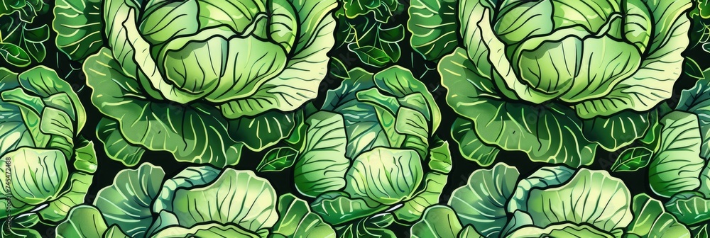 Fototapeta premium cute cabbage background