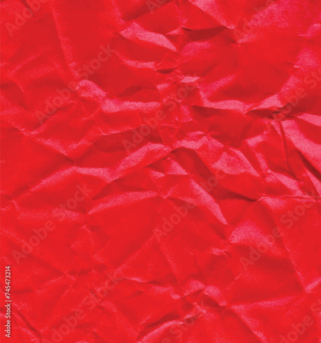 Background de hoja de papel rojo brilloso arrugado