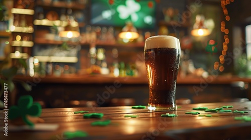 Saint Patrick Day drink. Generative AI