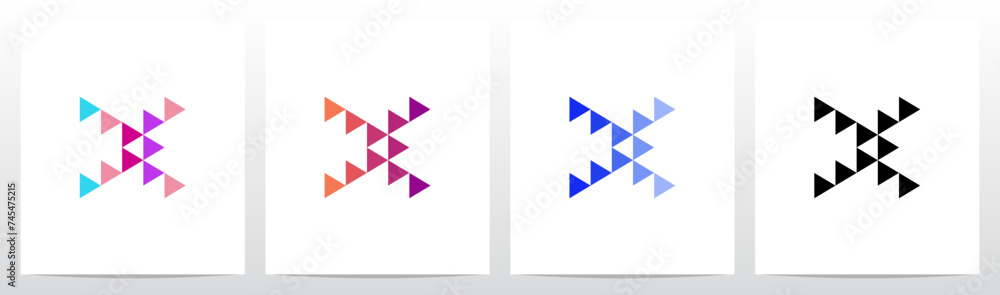 Triangle Equilateral Play Symbol Initial Letter Logo Design X Triangle Equilateral Play Symbol Initial Letter Logo Design X