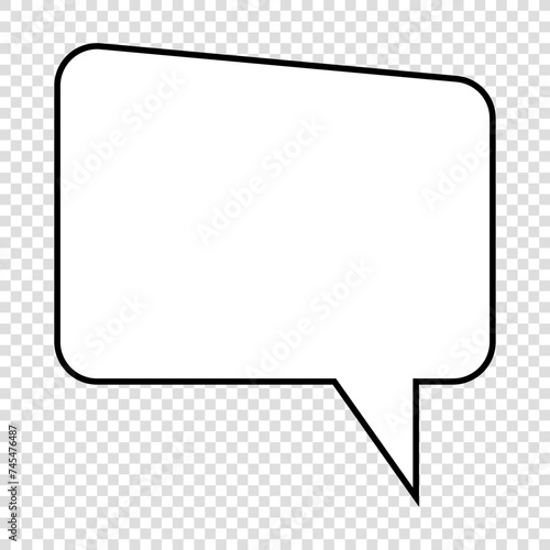 Empty speech bubble. Ready to apply to your design. SVG. 