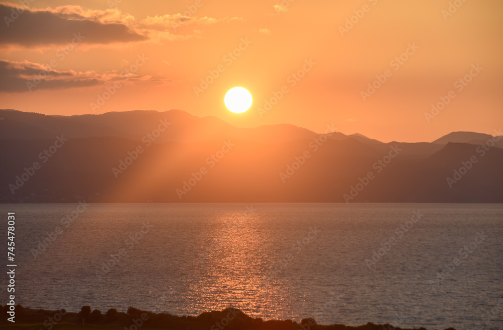 the sun sets behind the mountains in winter in Cyprus 7