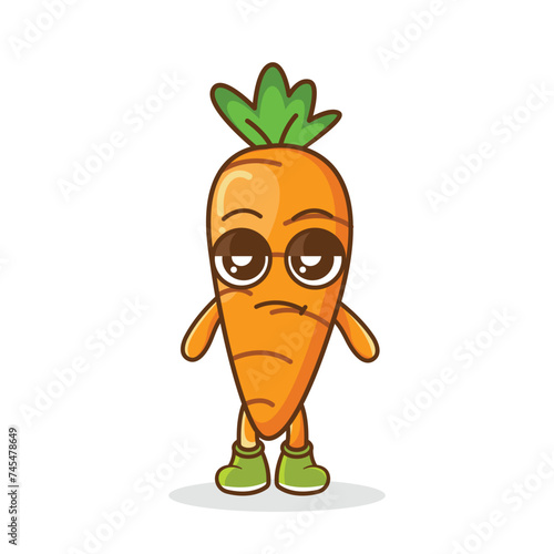 Cute sad peach fruit character, peach character with sad emotion, face, depressive eyes