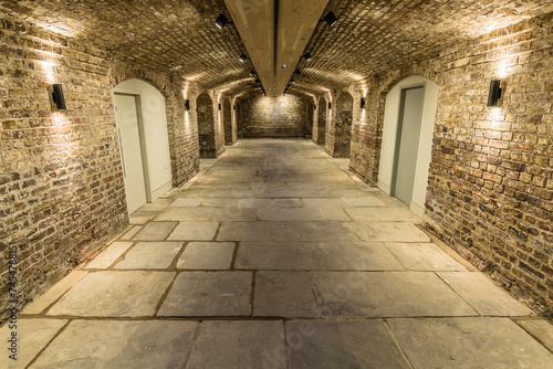 Modern brick work arch contemporary meeting room