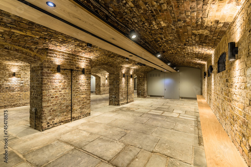 Modern brick work arch contemporary meeting room