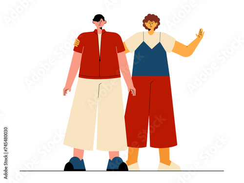 Social diversity vector illustration.