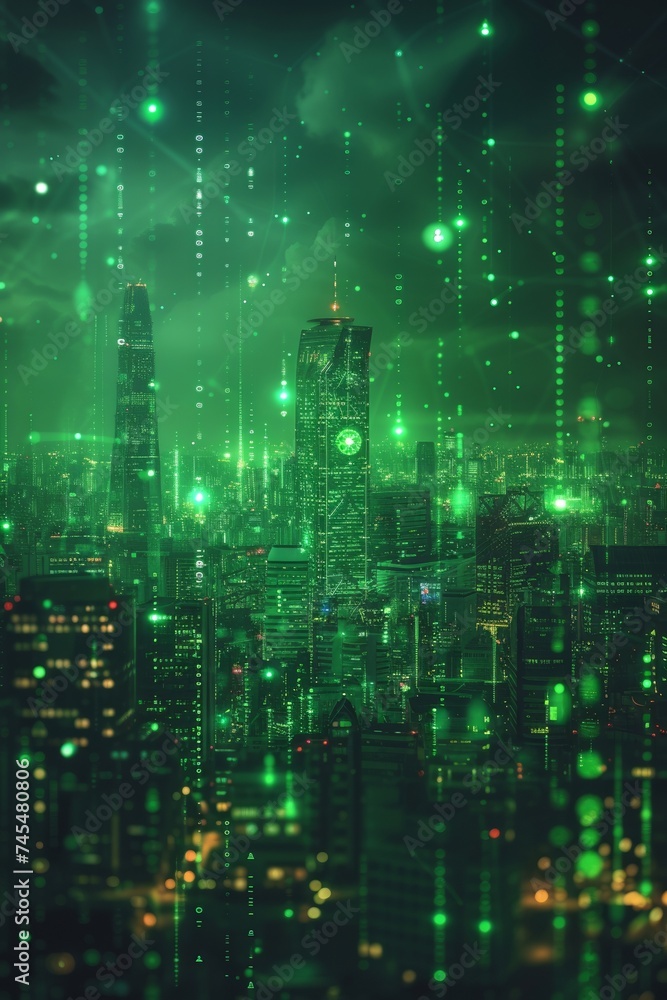 An abstract green energy concept background. An abstract green energy concept background.