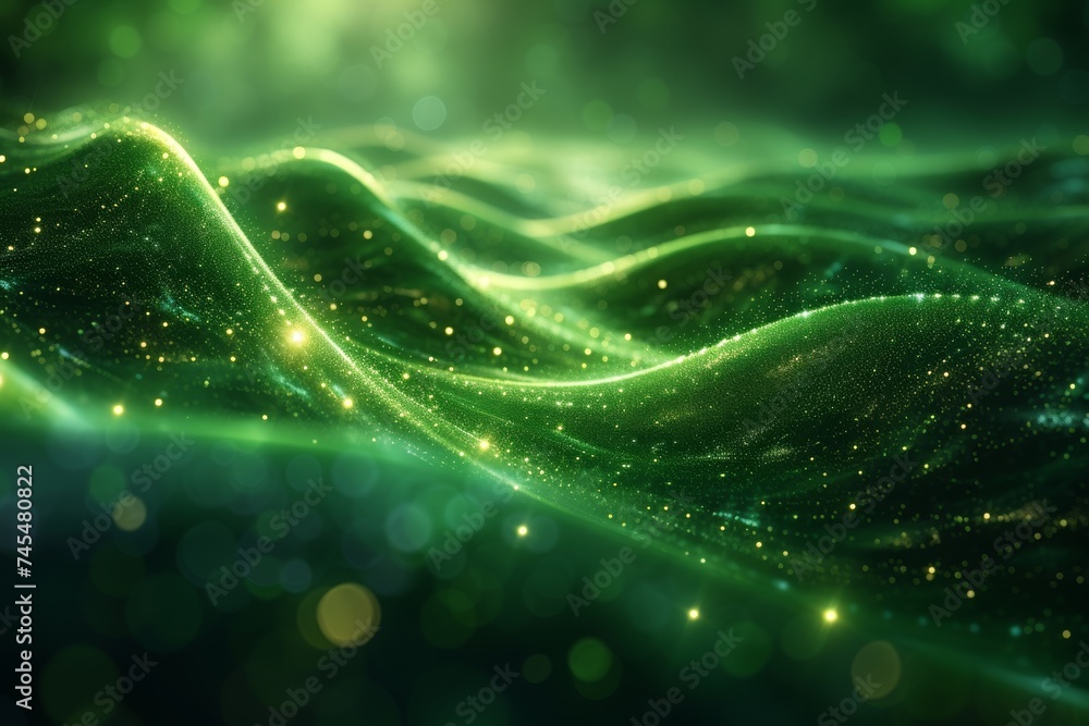 An abstract green energy concept background. 