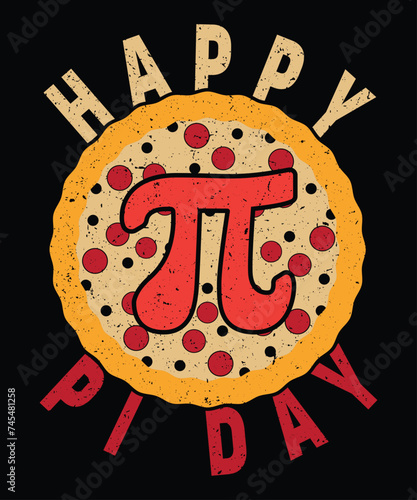 Happy Pi Day T-Shirt, Pizza Shirt, Pie Shirt Print Template